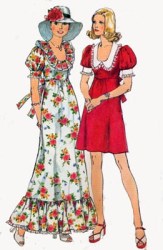 6279 Simplicity  74 EMPIRE TIED SS DRESS LENGTHS PATTERN 12 34b or 14  36B choice
